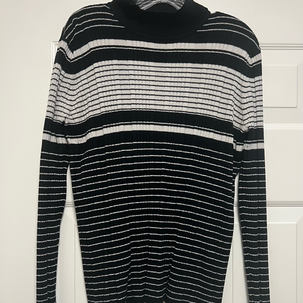 Mossimo Supply Co. Woman’s Black & White Ribbed Sweater
